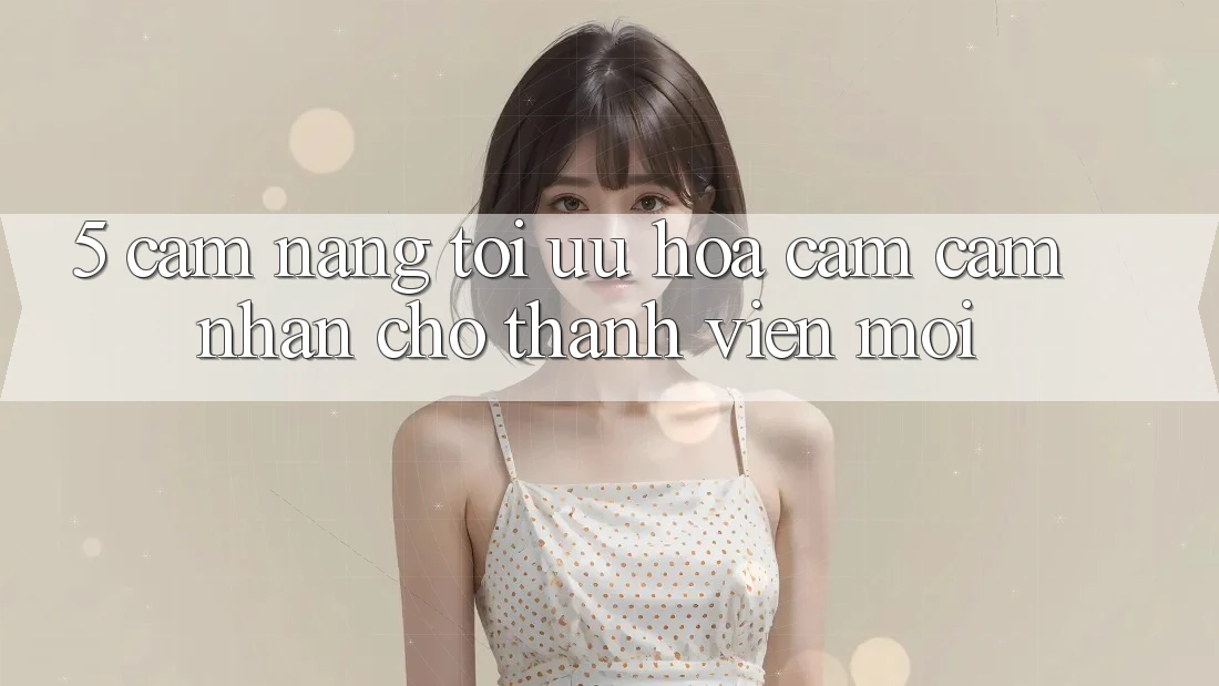 5. Cẩm nang Tối Ưu Hóa Cảm cảm nhận Cho Thành Viên Mới