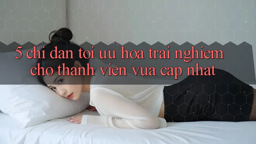 5. Chỉ dẫn Tối Ưu Hóa Trải Nghiệm Cho Thành Viên Vừa cập nhật