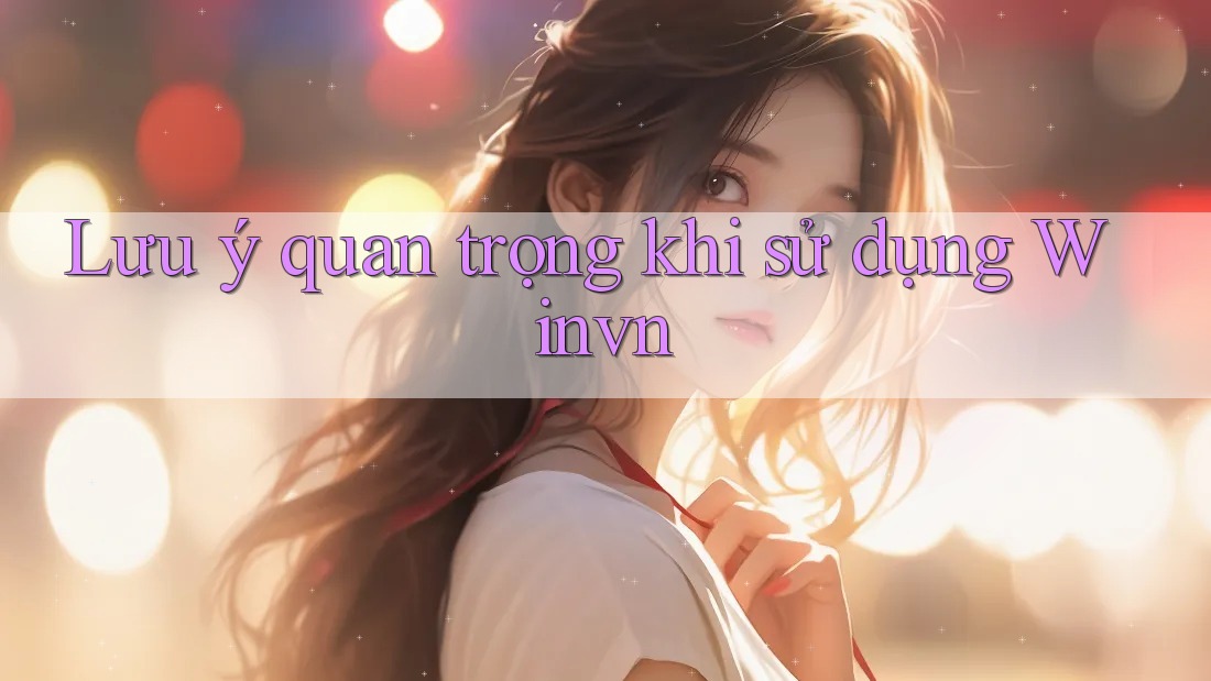 Lưu ý quan trọng khi sử dụng Winvn