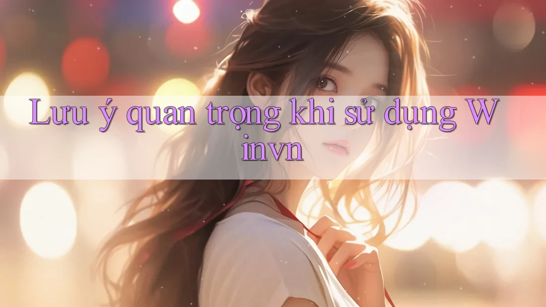 Lưu ý quan trọng khi sử dụng Winvn
